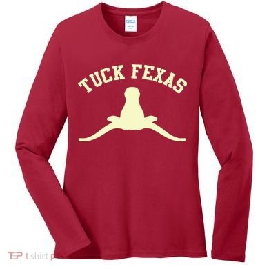 Tuck Fexas Horns Down Texas Women's Long Sleeve Shirt