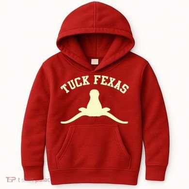 Tuck Fexas Horns Down Texas Kids Hoodie