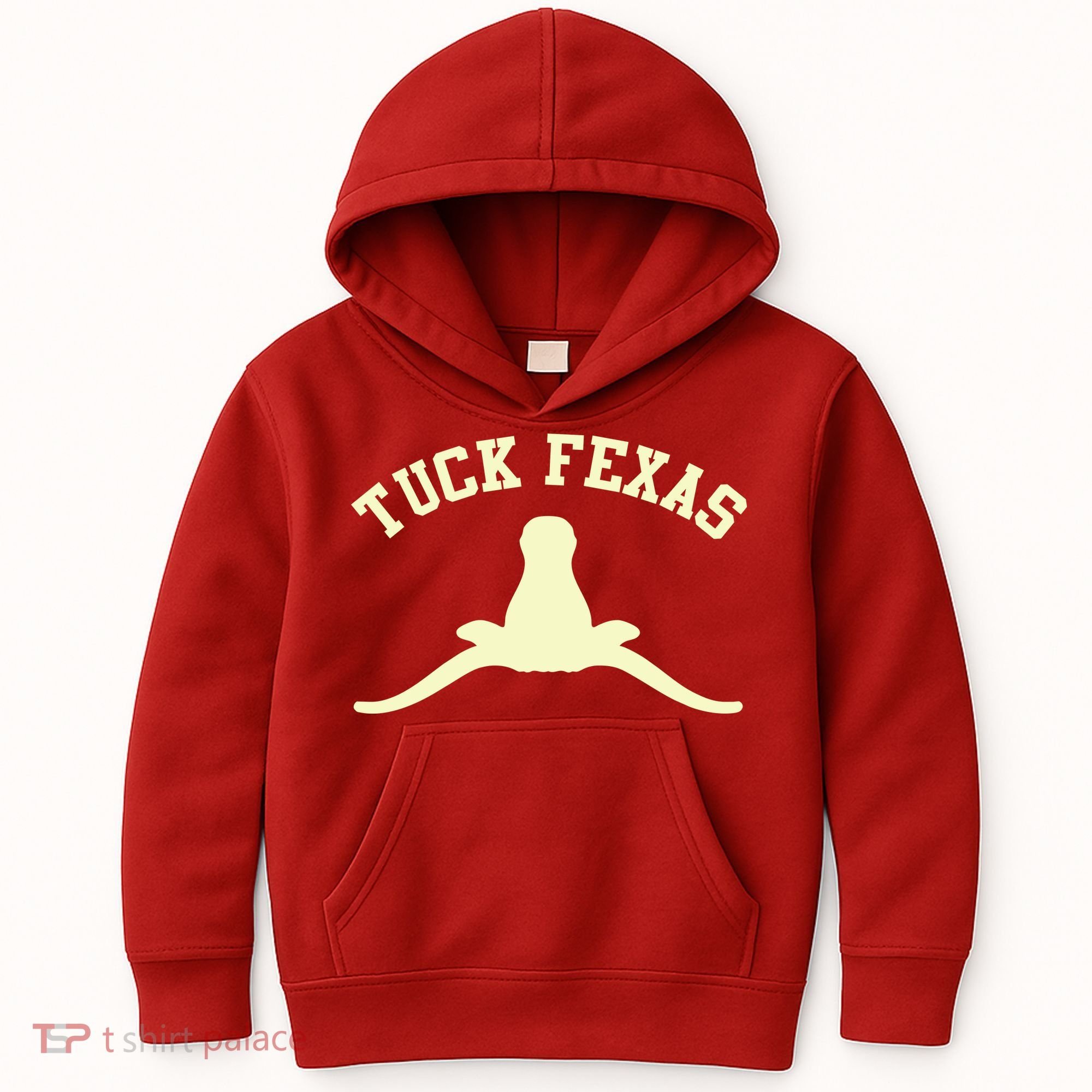 Tuck Fexas Horns Down Texas Kids Hoodie