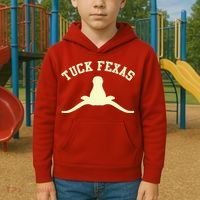 Tuck Fexas Horns Down Texas Kids Hoodie thumb 2