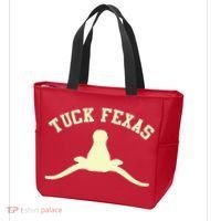 Tuck Fexas Horns Down Texas Tote Bag thumb 3