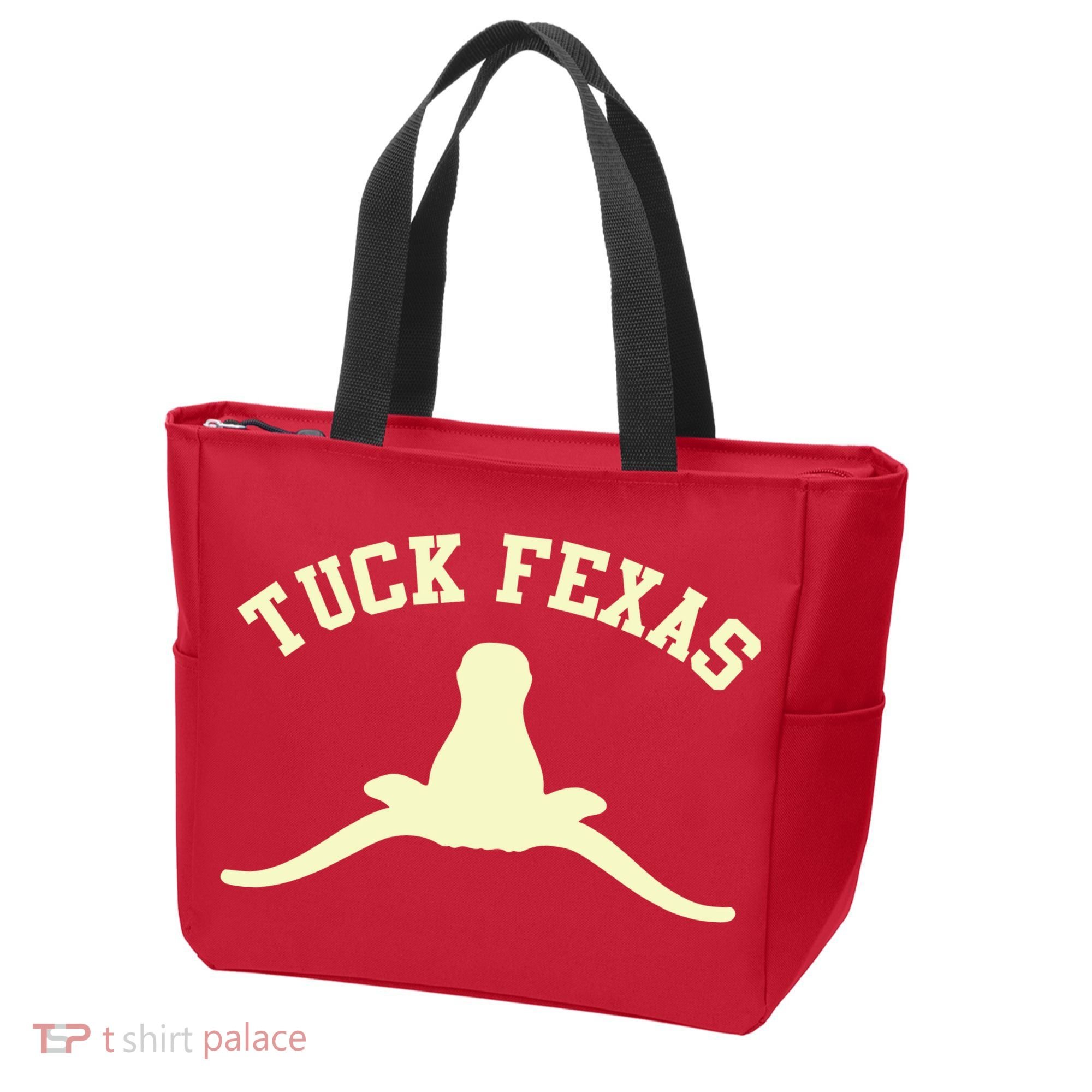 Tuck Fexas Horns Down Texas Tote Bag
