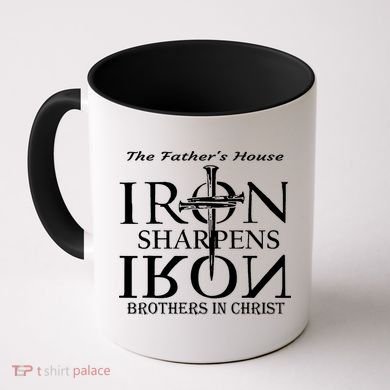 The Father's House Iron Sharpens Iron Brother In Christ Coffee Mug
