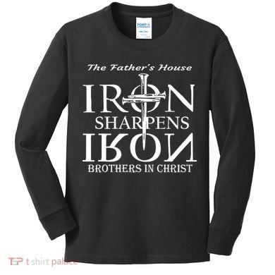 The Father's House Iron Sharpens Iron Brother In Christ Kids Long Sleeve Shirt