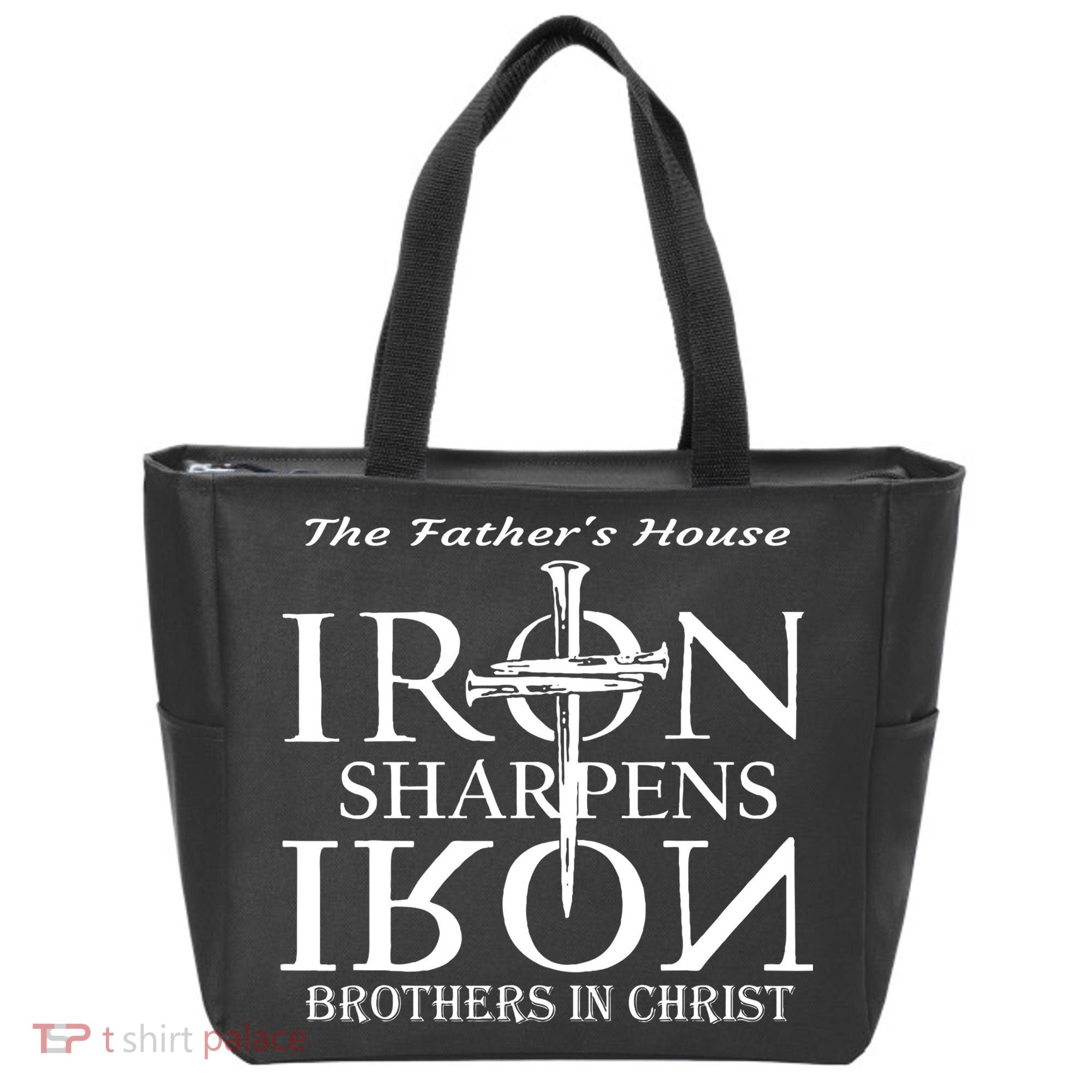 The Father's House Iron Sharpens Iron Brother In Christ Tote Bag