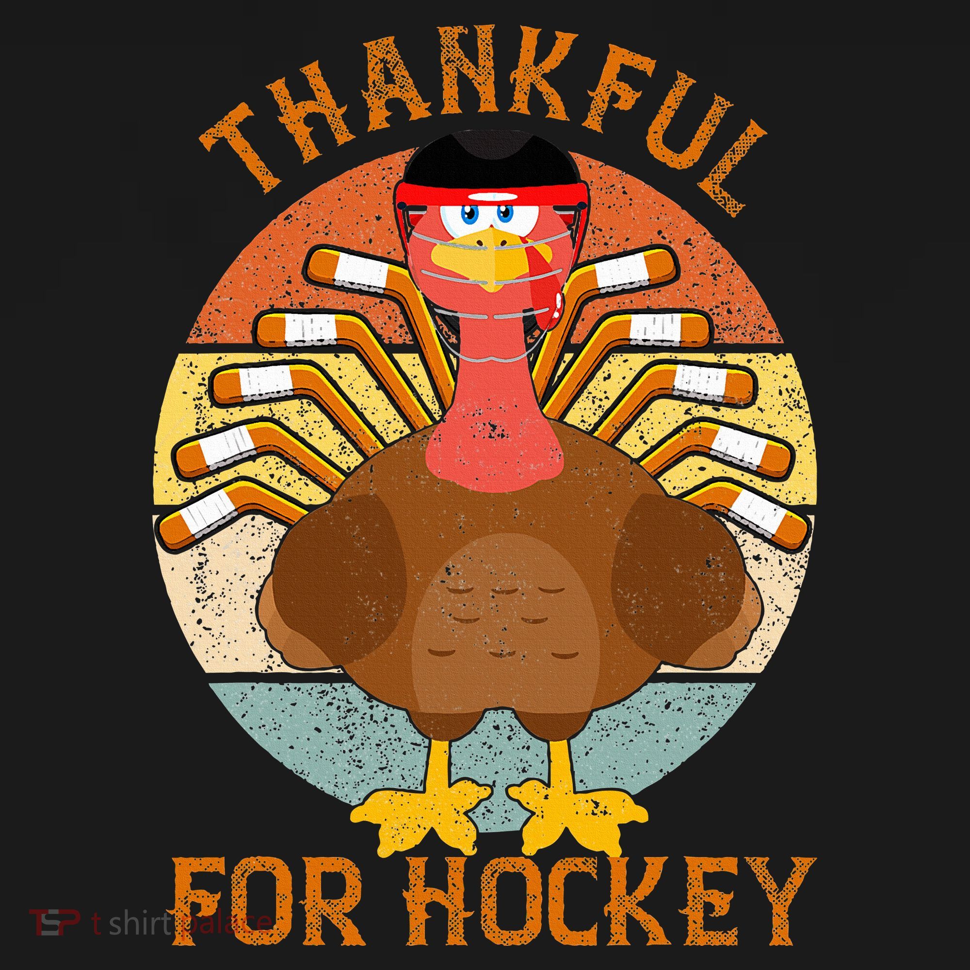 thankful for hockey thanksgiving Funny Turkey Ice Hockey Women's Hoodie