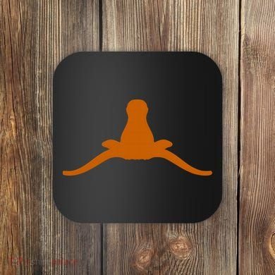 Tuck Fexas Horns Down Funny Rivalry Coaster