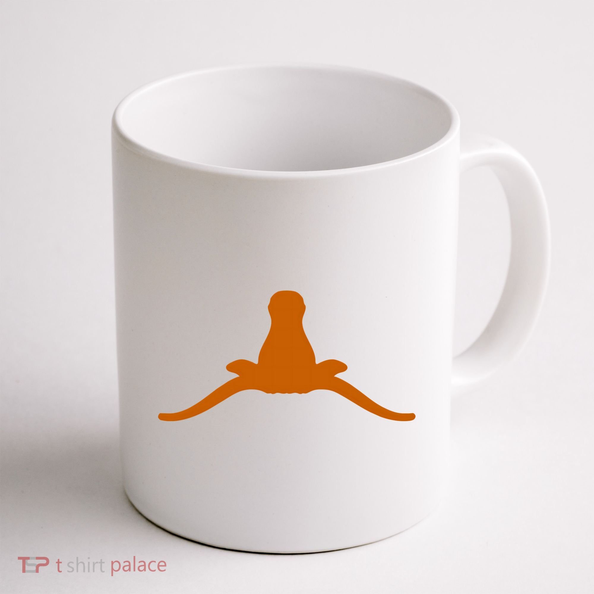 Tuck Fexas Horns Down Funny Rivalry Coffee Mug