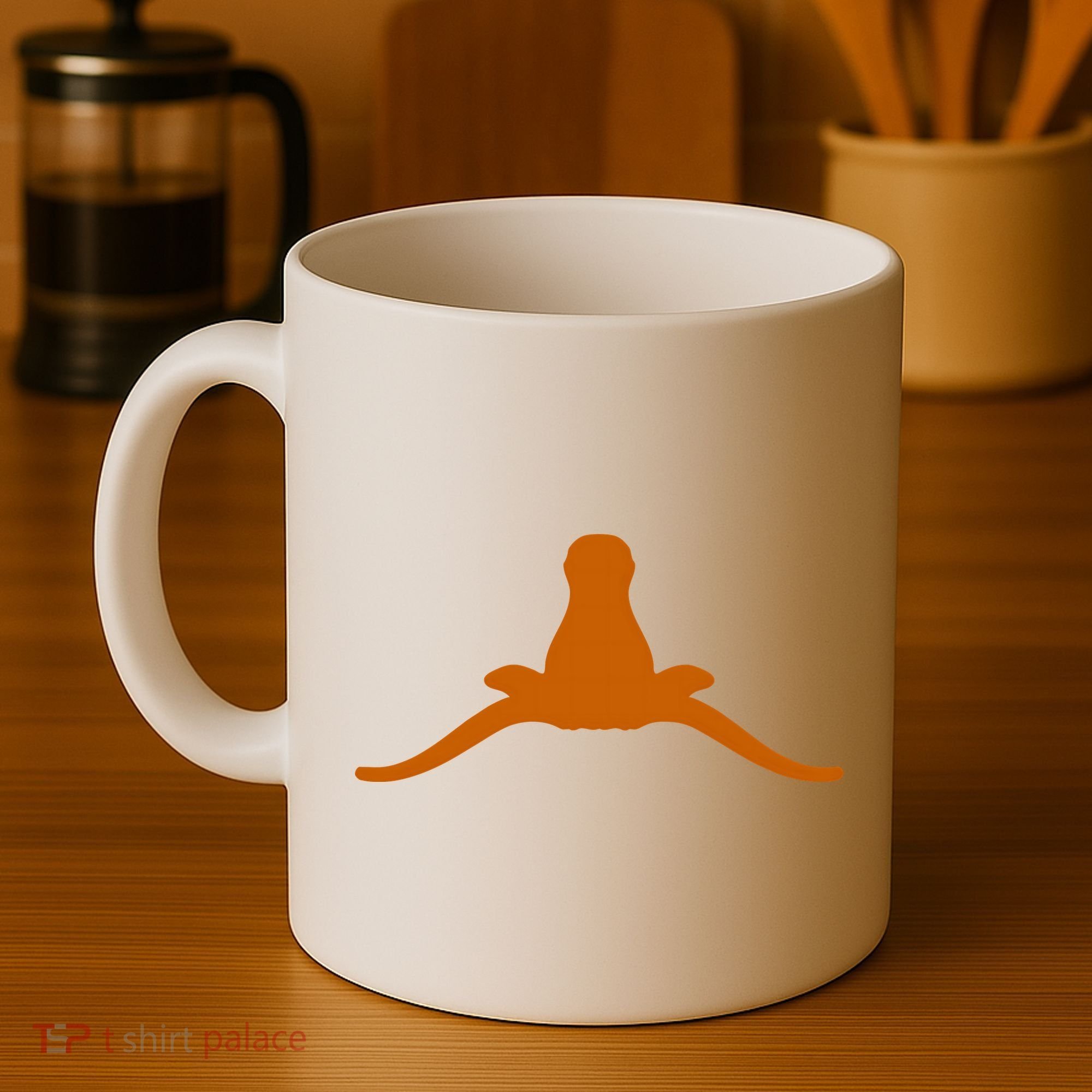 Tuck Fexas Horns Down Funny Rivalry Coffee Mug