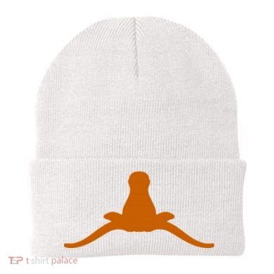 Tuck Fexas Horns Down Funny Rivalry Beanie