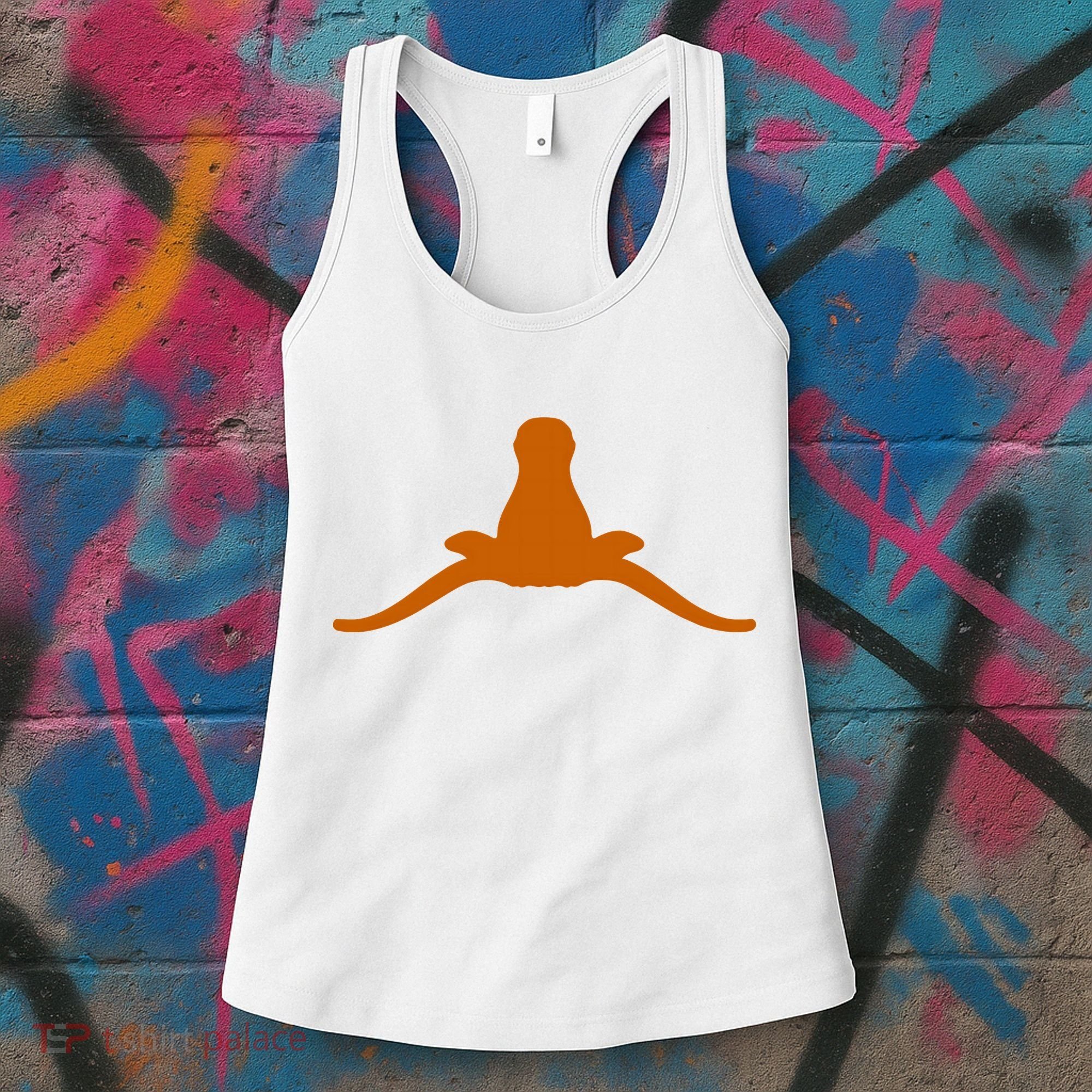 Tuck Fexas Horns Down Funny Rivalry Women's Tank Top