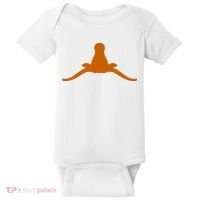 Tuck Fexas Horns Down Funny Rivalry Baby Bodysuit thumb 0