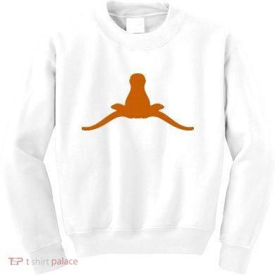 Tuck Fexas Horns Down Funny Rivalry Kids Sweatshirt