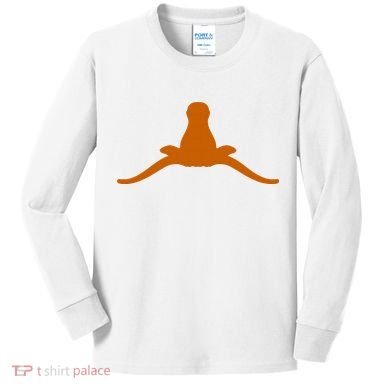 Tuck Fexas Horns Down Funny Rivalry Kids Long Sleeve Shirt