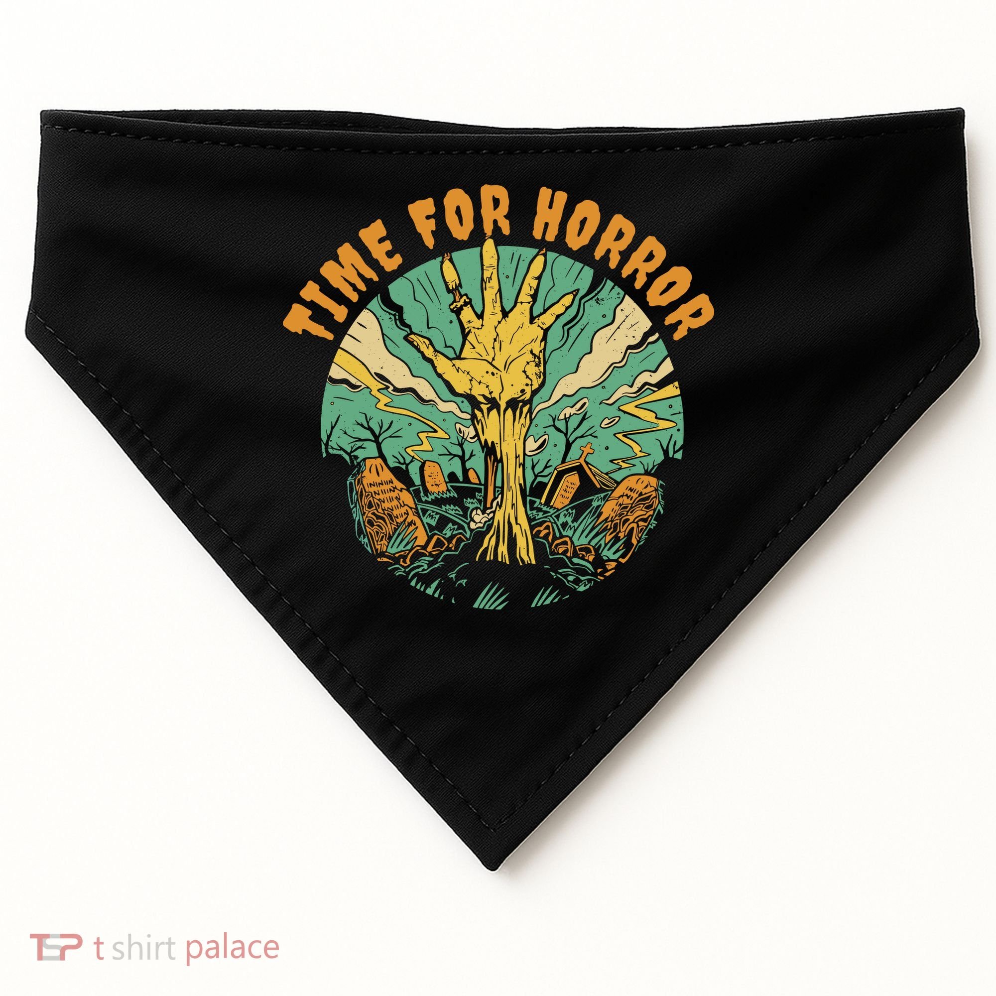 Time For Horror Zombie USA-Made Doggie Bandana