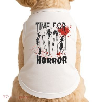 Time For Horror Scary Halloween Doggie Tank