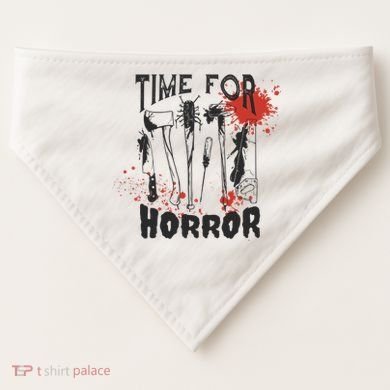 Time For Horror Scary Halloween USA-Made Doggie Bandana