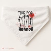 Time For Horror Scary Halloween USA-Made Doggie Bandana thumb 0
