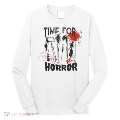 Time For Horror Scary Halloween Long Sleeve Shirt