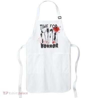 Time For Horror Scary Halloween Apron