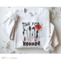 Time For Horror Scary Halloween Sweatshirt thumb 2