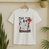 Time For Horror Scary Halloween T-Shirt thumb 2