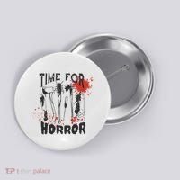 Time For Horror Scary Halloween Button thumb 0
