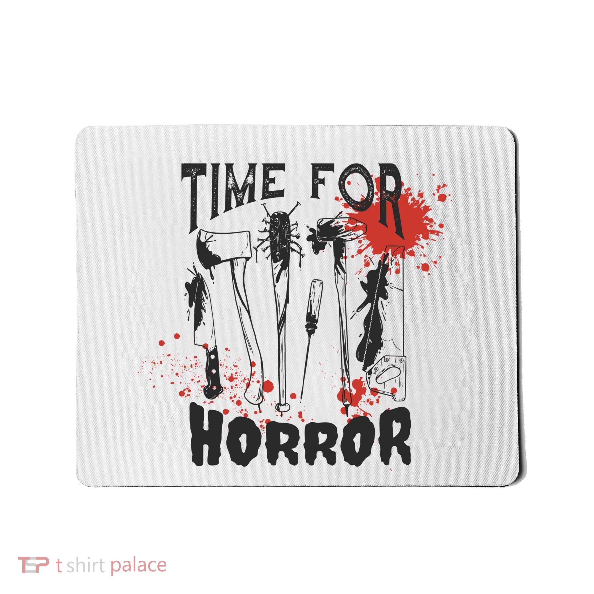 Time For Horror Scary Halloween Mousepad