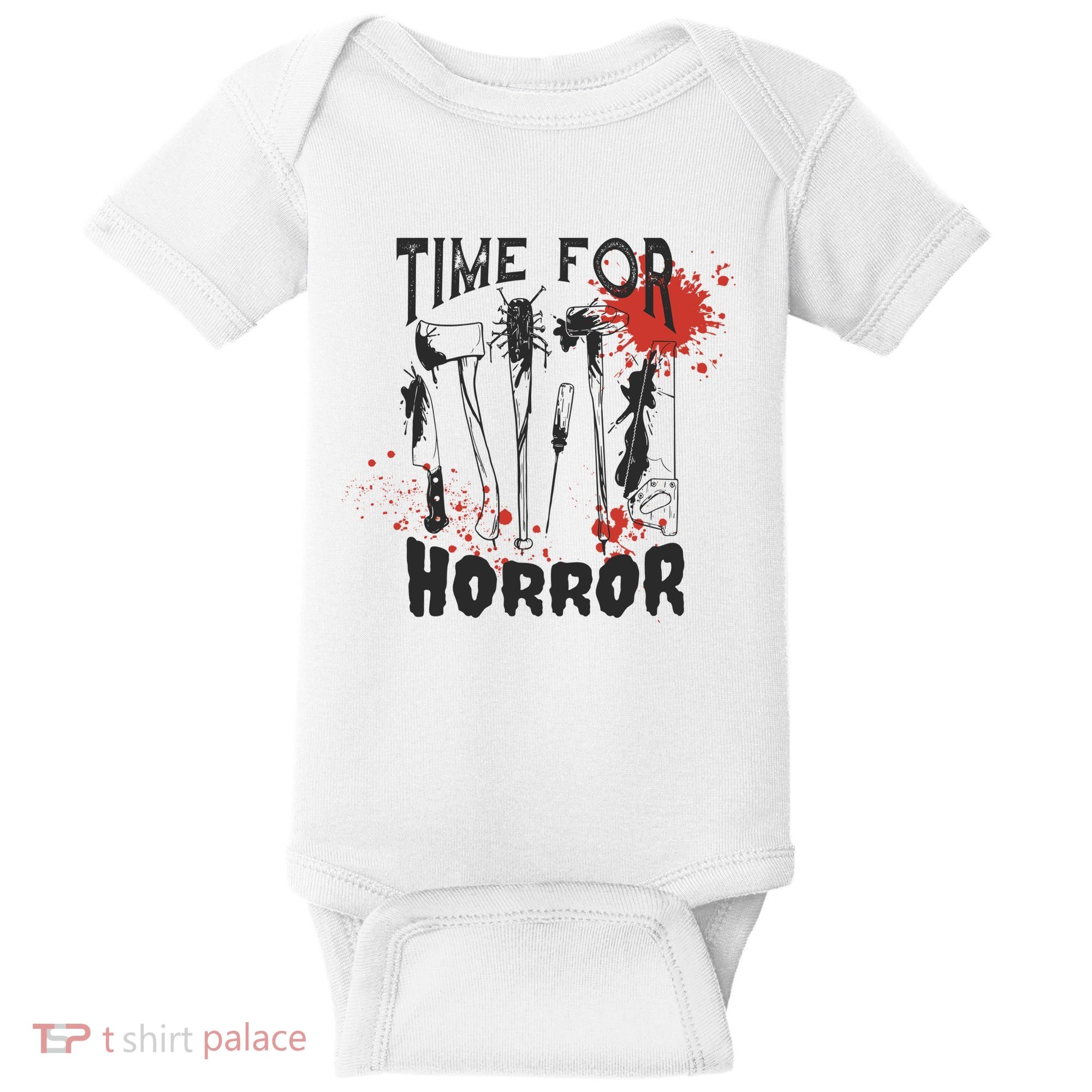 Time For Horror Scary Halloween Baby Bodysuit