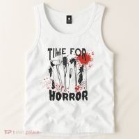 Time For Horror Scary Halloween Tank Top thumb 2
