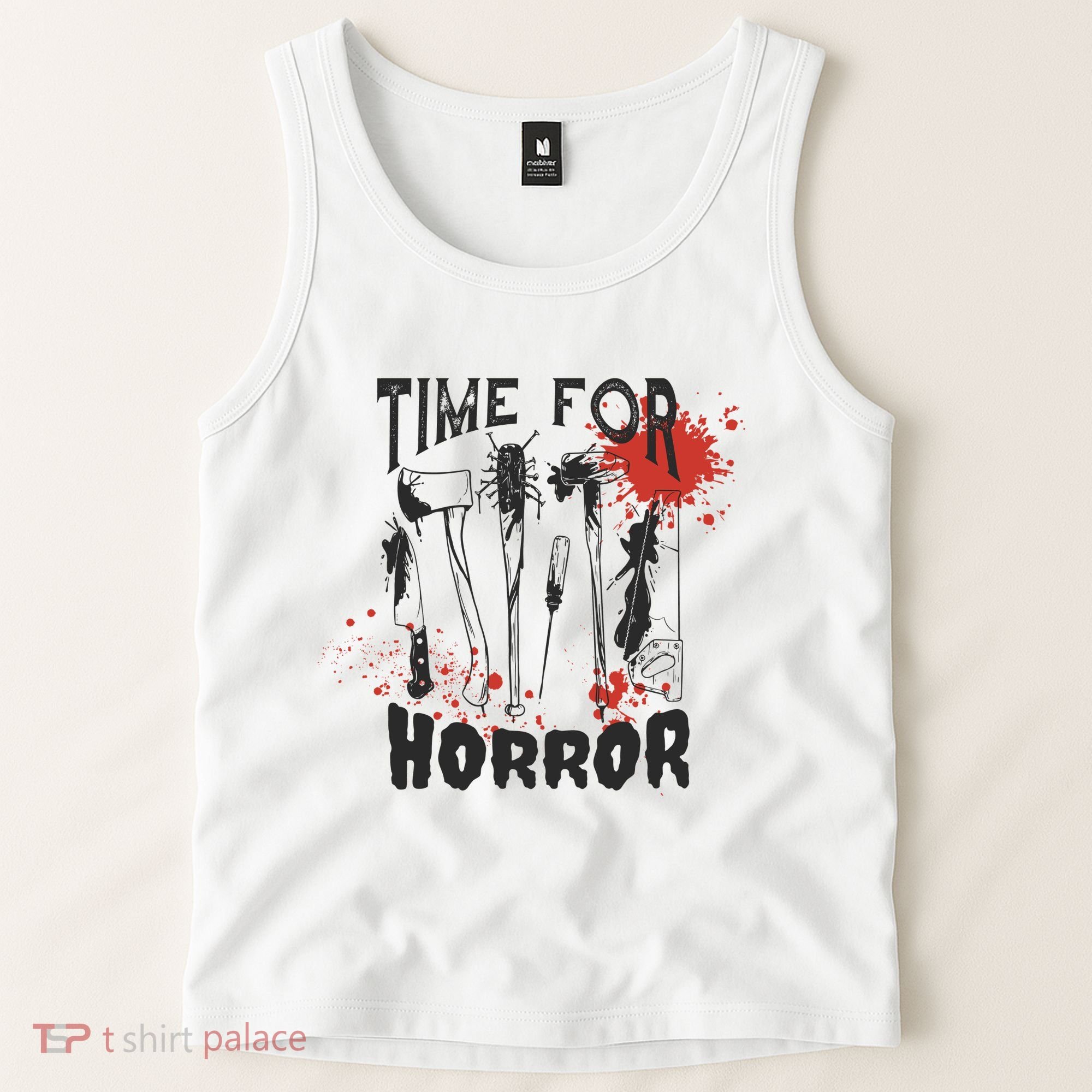 Time For Horror Scary Halloween Tank Top