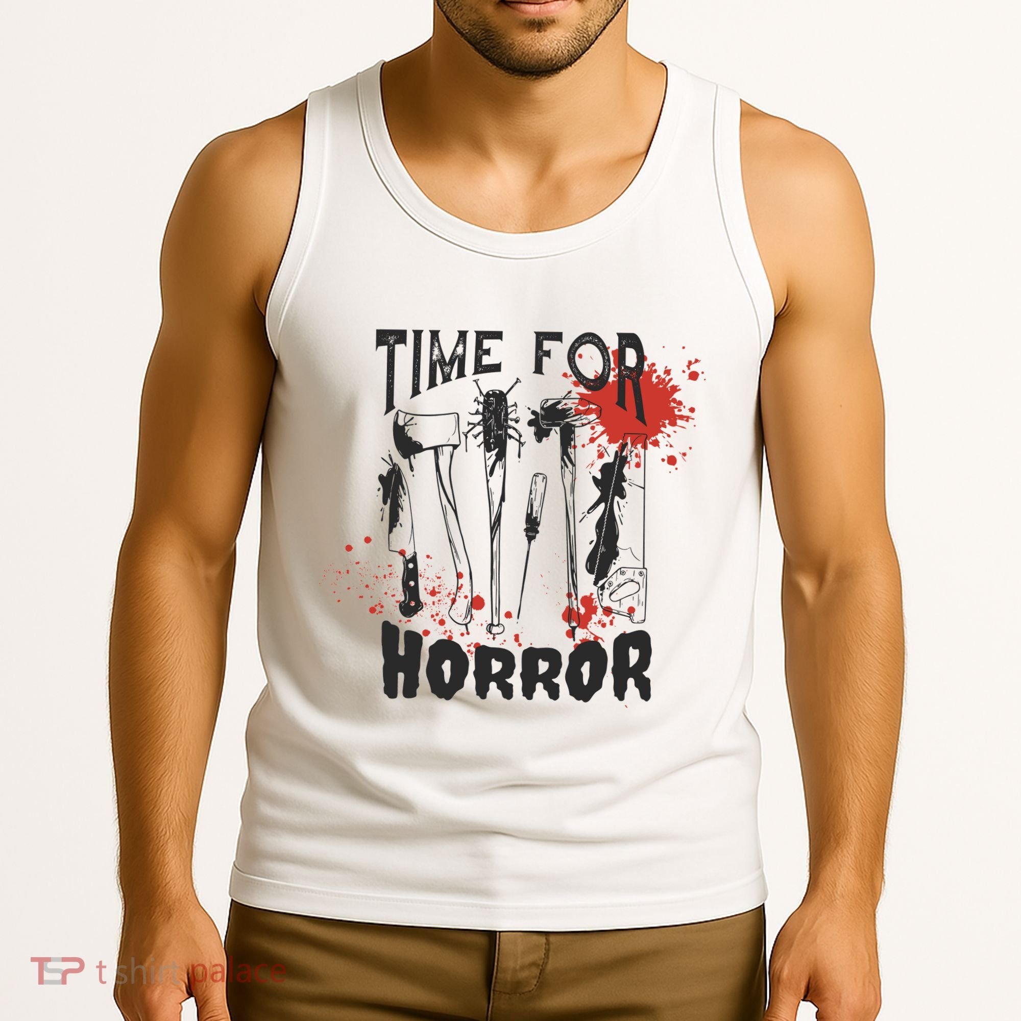 Time For Horror Scary Halloween Tank Top