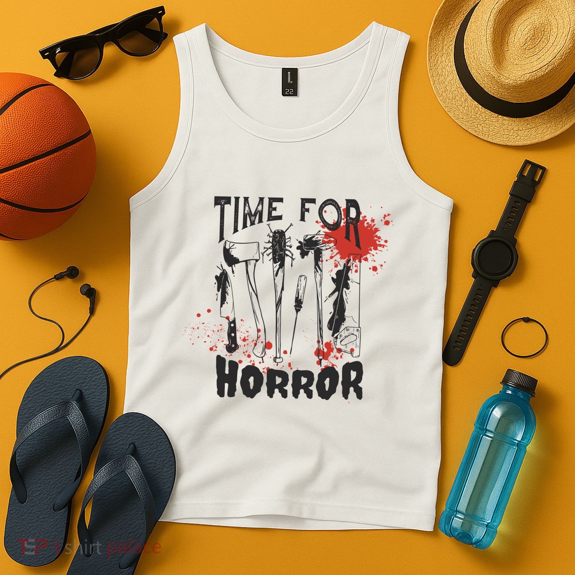 Time For Horror Scary Halloween Tank Top