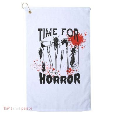 Time For Horror Scary Halloween Golf Towel