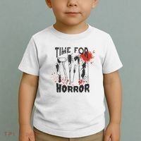 Time For Horror Scary Halloween Toddler T-Shirt thumb 2