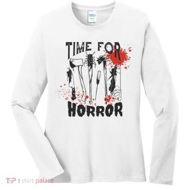 Time For Horror Scary Halloween Women's Long Sleeve Shirt
