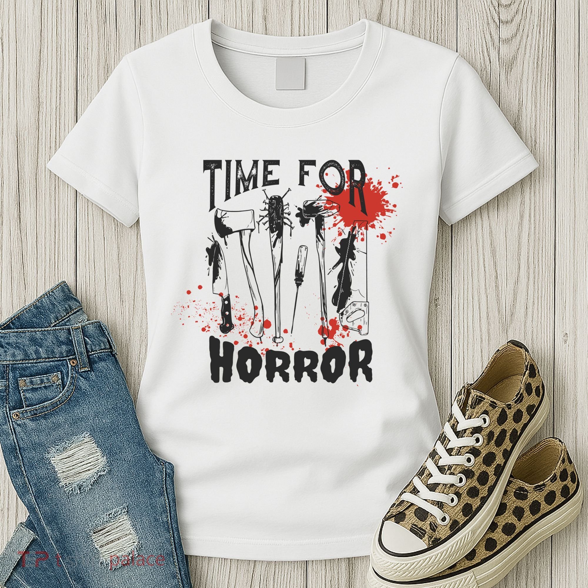 Time For Horror Scary Halloween Women's T-Shirt