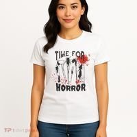 Time For Horror Scary Halloween Women's T-Shirt thumb 4