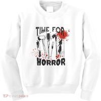 Time For Horror Scary Halloween Kids Sweatshirt thumb 0
