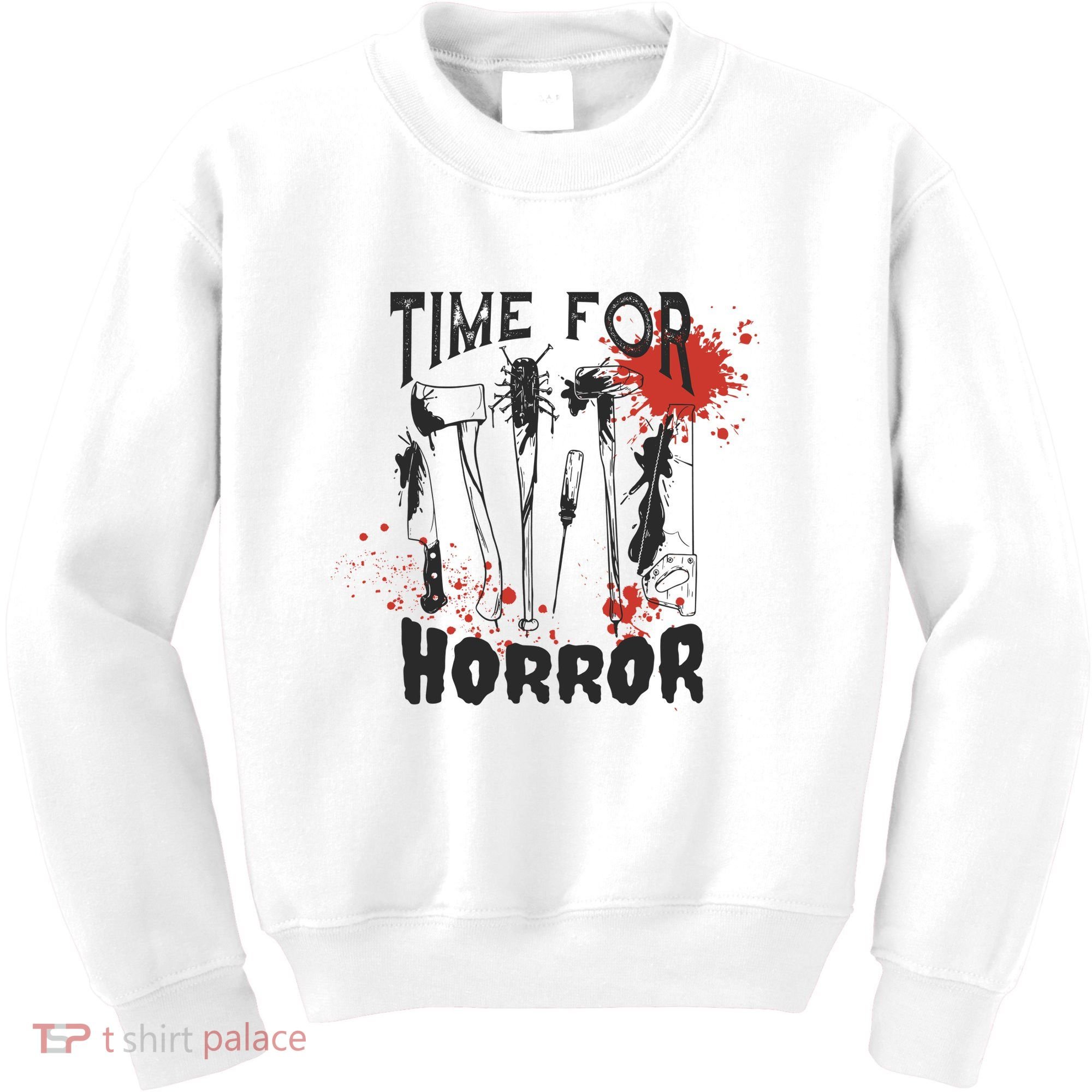 Time For Horror Scary Halloween Kids Sweatshirt