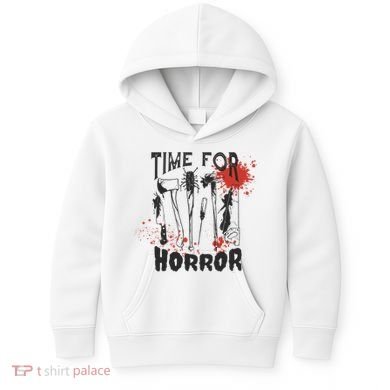 Time For Horror Scary Halloween Kids Hoodie