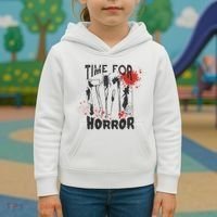 Time For Horror Scary Halloween Kids Hoodie thumb 3