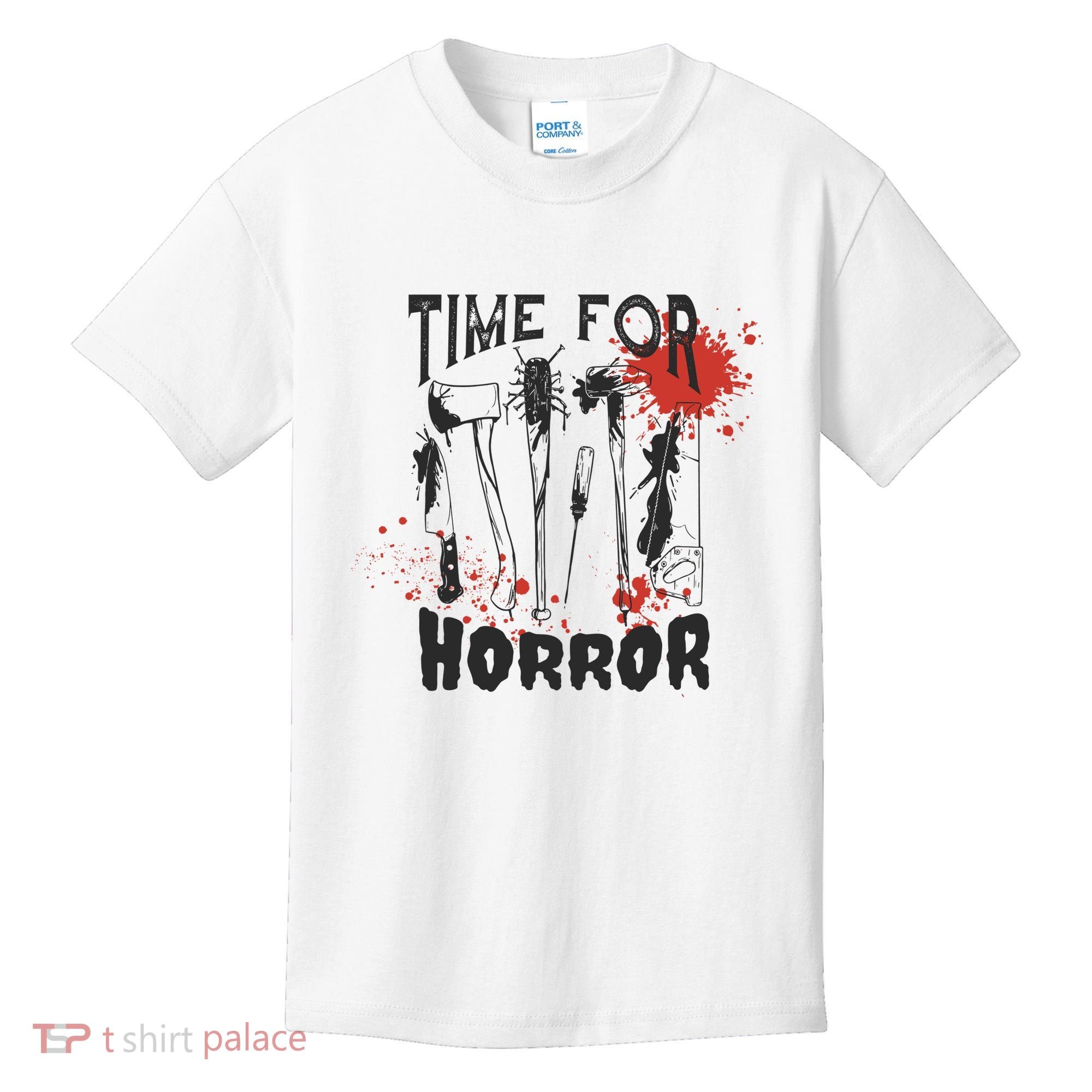 Time For Horror Scary Halloween Kids T-Shirt