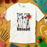 Time For Horror Scary Halloween Kids T-Shirt thumb 3