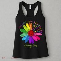 They Fight I Fight Oncology Team Sunflower Oncology Nurse Women's Tank Top thumb 3