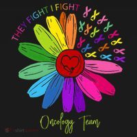 They Fight I Fight Oncology Team Sunflower Oncology Nurse Women's Tank Top thumb 5