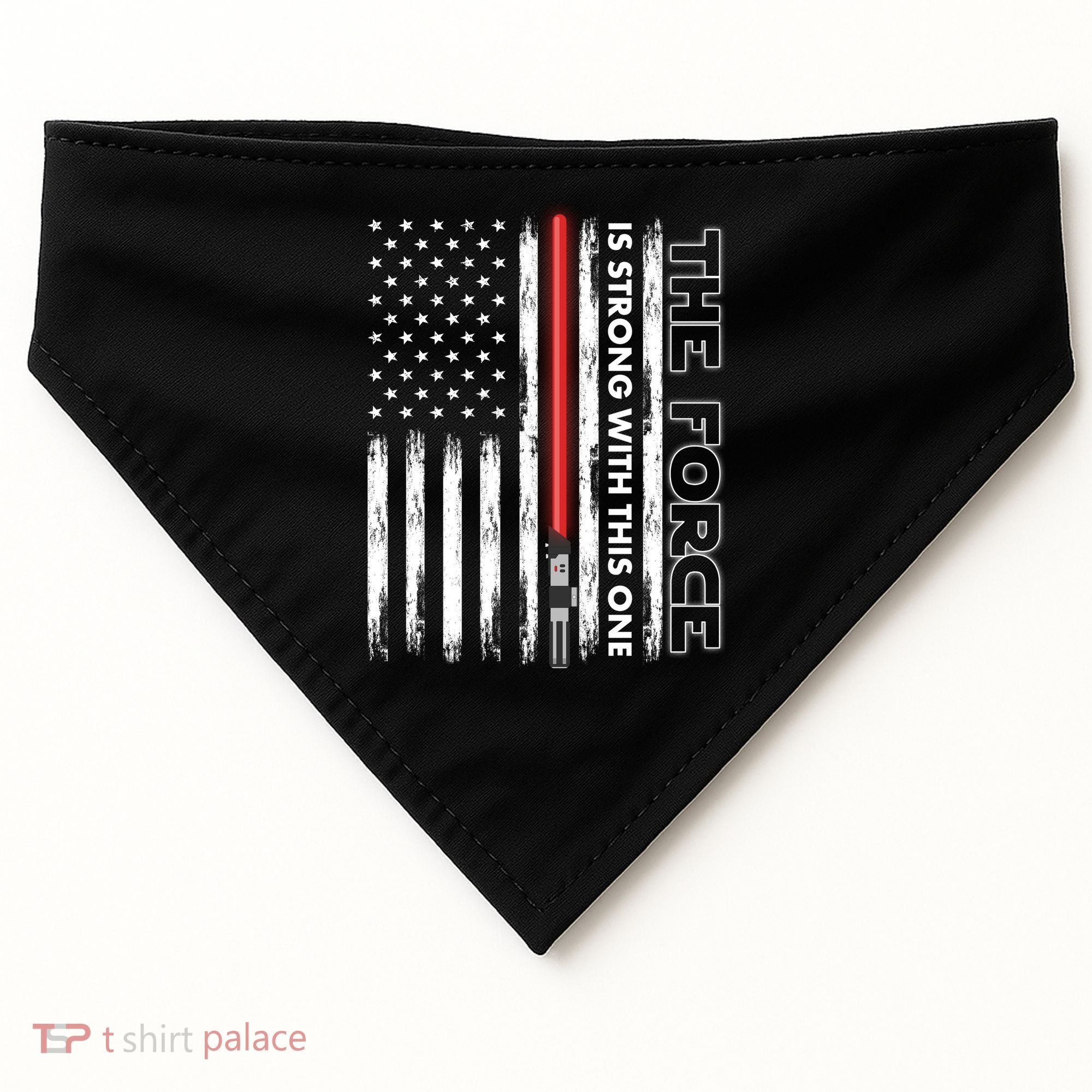 The Force Is Strong With This One USA American Flag USA-Made Doggie Bandana