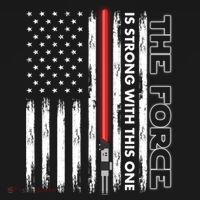 The Force Is Strong With This One USA American Flag Women's Hoodie thumb 2