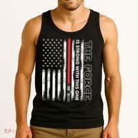 The Force Is Strong With This One USA American Flag Tank Top thumb 3