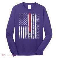 The Force Is Strong With This One USA American Flag Long Sleeve Shirt thumb 0